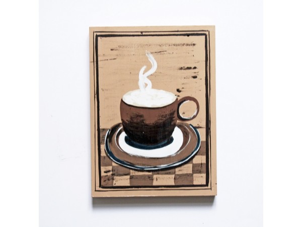 Tablou din lemn - Ceasca de cafea